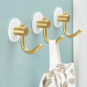 墙壁衣柜挂钩进门不锈钢挂衣钩轻奢浴室壁挂毛巾单个钩免打孔衣钩
