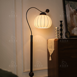 法式南洋复古风落地灯客厅沙发中古装饰氛围钓鱼灯美式台灯阅读灯