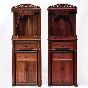 全实木红花梨木佛龛立柜家用客厅佛柜供台神位神龛神台观音财神柜