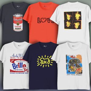 优衣库传奇艺术家男女联名t恤 andy warhol  巴斯奎特  波普艺术