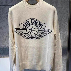 折扣 dior/迪奥 联名款 air篮球 米白色/深蓝色 毛衣针织衫