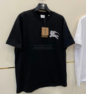 burberry/博柏利 新款马术骑士战马印花 黑色白色红色 短袖t恤