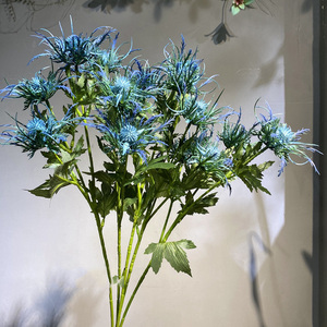仿真花单支刺芹插花客厅餐厅装饰摆件手捧花婚礼假花ins粉色蓝色