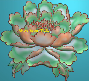 牡丹花 花朵 一朵花 精雕图 浮雕图 灰度图 电脑雕刻 jdp 牡丹