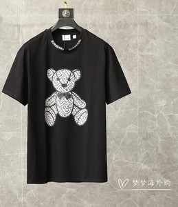 burberry/巴宝莉 21ss 小熊满tb印花圆领套头短袖t恤男女同款纯棉