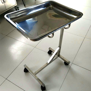 医用不锈钢单双臂托盘车单杆单手手术室托盘架托盘架器械架