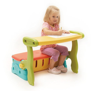 多功能折叠儿童学习桌椅婴幼儿园宝宝早教阅读塑料玩具写字书桌子