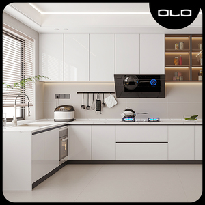 【我乐穆萨橱柜】整体橱柜定制厨房家用白色简约现代厨柜灶台装修
