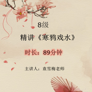 寒鸦戏水古筝高级名曲精讲全曲教学视频逐句讲解示范自学袁雪梅