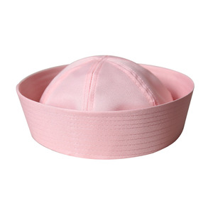 粉色男女成人儿童水手水兵帽海军制服cosplay护士帽主播直播帽