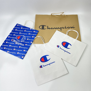 champion冠军 白牛皮纸袋手提袋子潮牌购物袋礼品袋鞋盒服装袋