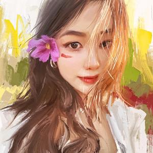 爱画画的子衿油画人像定制肖像画照片手绘画女友画像素描真人油画