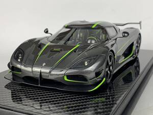 frontiart fa 1:18  柯尼塞格agera r 碳纤维 绿色线条 汽车模型