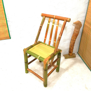 竹椅子靠背椅竹制餐椅茶室成人方椅竹板凳子休闲纯手工竹编高椅子