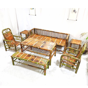竹子罗汉床茶几沙发全套组合客厅泡茶桌靠背椅整套茶台竹制品家具