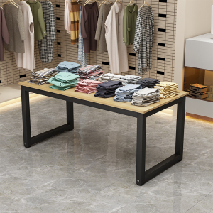 服装店桌子中间摆放中岛展示台长条桌女装店陈列道具流水台展示架