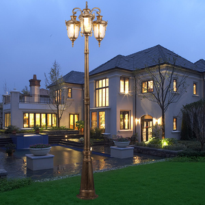 户外灯路灯欧式庭院灯别墅花公园小区草坪灯景观灯高杆灯防水