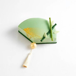 中国风单个扇子硅胶模具中式扇形烘焙慕斯模DIY甜品巧克力蛋糕模