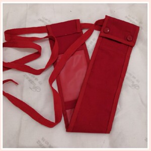 老式胶皮月经带卫生带红色本命年内裤月事裤经期用纯棉的卫生带女