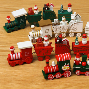 圣诞节礼物创意礼品幼儿园儿童平安夜小火车室内场景道具装饰摆件