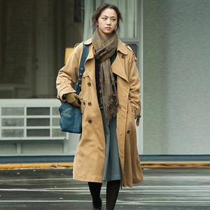 daltt明星同款晚秋汤唯春秋季宽松韩版显瘦大码休闲复古风衣外套