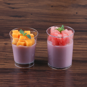 布丁杯果冻杯慕斯杯甜品杯 冰淇淋杯一次性塑料杯子创意透明小号