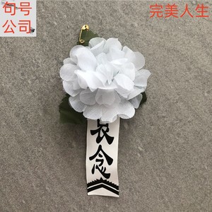 丧事葬礼孝子孝孙祭奠用孝字牌孝字袖章黑纱套胸花小白花红蓝球