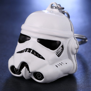 欧美科幻电影周边 Star Wars 星球大战白兵3D立体精工钥匙扣挂件