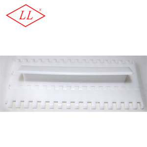 厂家供应白色聚甲醛POM输送链T2000塑料网带平板型带挡板上海利来