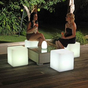 LED发光凳子立方体KTV沙发户外家具酒吧桌椅正方形方块灯七彩方墩