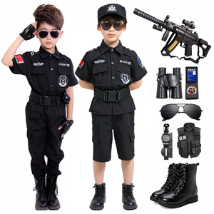 六一儿童特警演出服幼儿园特警衣服小警察玩具军装警服特种兵装备