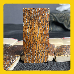 猛犸象牙无事牌吊坠纯色咖啡色金黄色蓝色原皮文玩钥匙挂车挂配饰