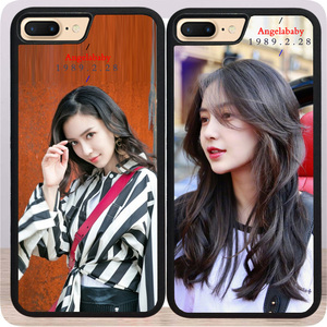 杨颖奔跑吧iphone7plus手机壳适用x保护套11pro玻璃angelababy