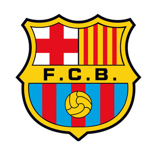 防水反光汽车贴纸电动摩托梅西巴萨足球俱乐部1007巴塞罗那队标志