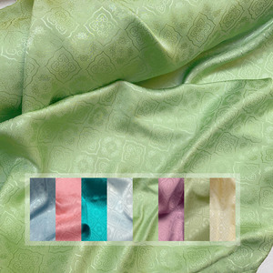 真丝提花绫布料 柿蒂杂宝纹 桑蚕丝镂空提花汉服旗袍diy面料中国