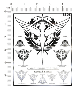 高达模型 oo系列(天人私设武装组织)细节标志.金属贴纸【2605】