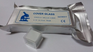 玻璃方形盖玻片20mm*20mm细胞爬片 培养板盖玻片100片/盒