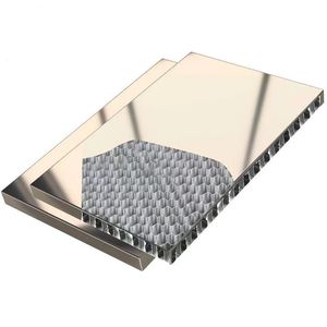 不锈钢蜂窝板吊顶装饰天花板高端酒店ktv304镜面幕墙苹果砂防火墙