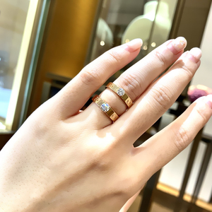欧洲代购cartier/卡地亚love钻戒 18k玫瑰金 23分钻石 求婚戒指女