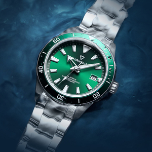 马克华菲官方旗舰店绿水鬼手表夜光劳力男士潜水全自动机械表名表