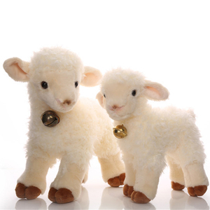正版aurora铃铛小绵羊公仔毛绒玩具可爱米白色羊玩偶布娃娃儿童礼