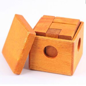 玄机盒鲁班立方孔明锁烧脑puzzle鲁班锁木质益智玩具六通九通锁