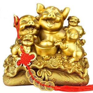 金猪摆件招财家居