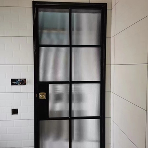重庆简约法式复古网红拼格门极简轻奢卫浴厨房推拉平开玻璃门定制