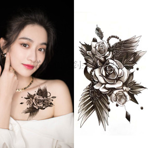 纹身贴女胸部韩国