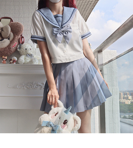 小瑾原创正统jk制服冰淇淋色正品校供水手服小清新夏季短袖套装