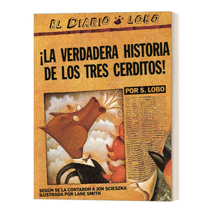 英文原版绘本 The True Story of the 3 Little Pigs 三只小猪的真实故事 英语西班牙语双语版 儿童绘本 5-8岁 英文版 进口英语书