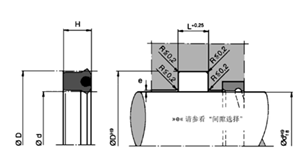 50*70*14.6 BA 5061 00030 BA型活塞密封件 派克