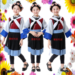 新款正宗纳西族披星戴月日常服装民族演出服表演火把节摩梭族元旦