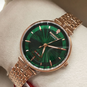 专柜正品bowdor/宝舵手表女表防水石英表真钻圆形时尚潮流99112